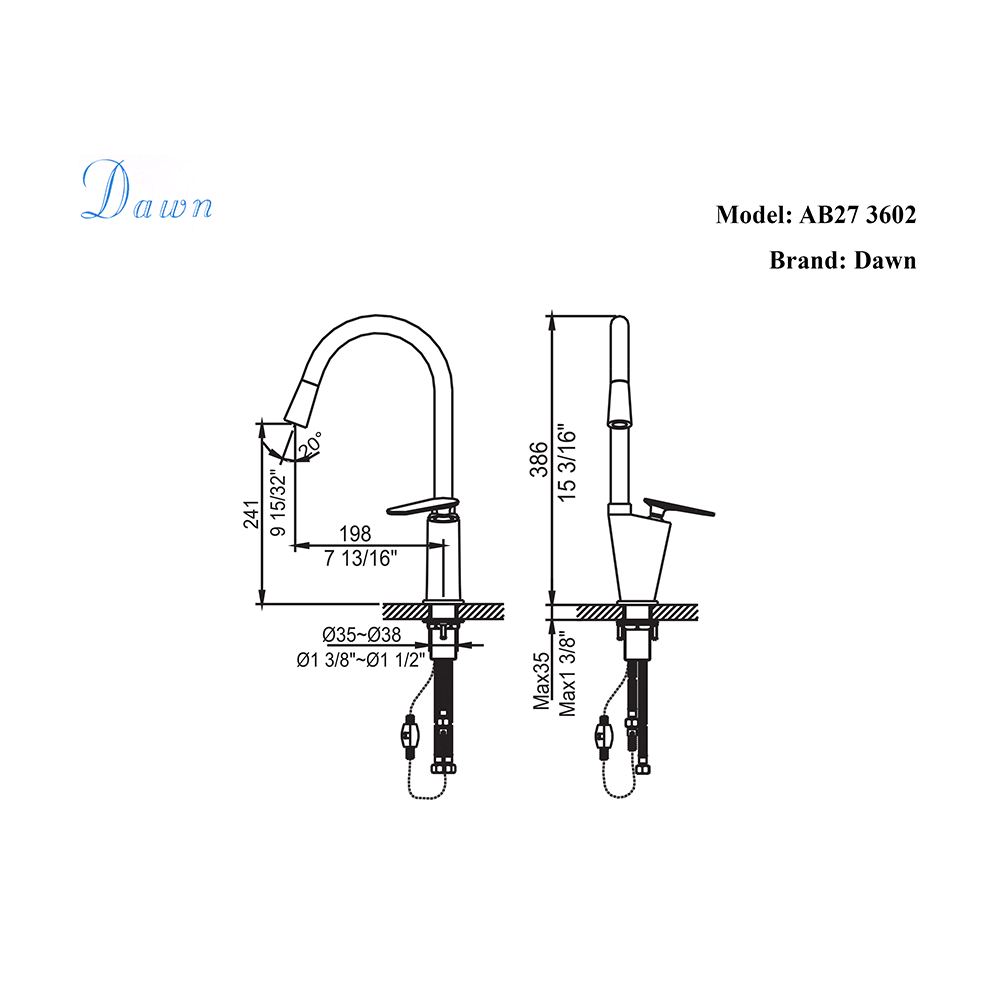 Single-Lever Kitchen Faucet, Brushed Nickel X3424