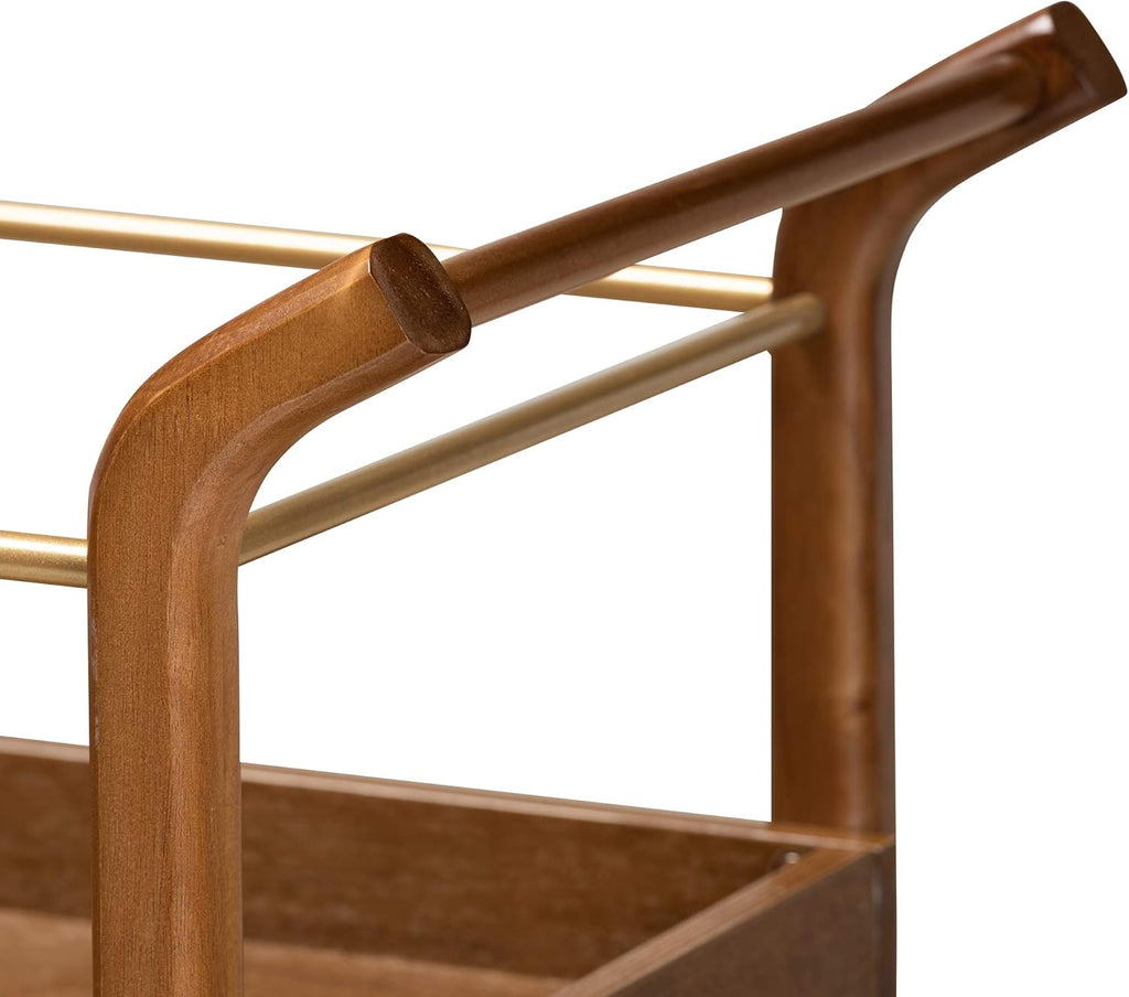 Walnut Brown Dark Bronze Trolleys and Carts H58597