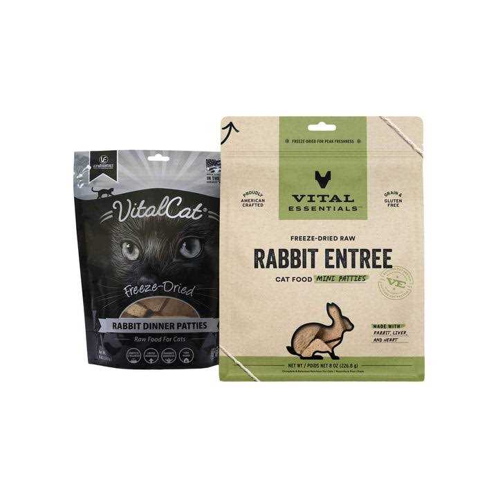 Freeze Dried Raw Rabbit Cat Food Mini Patties T652