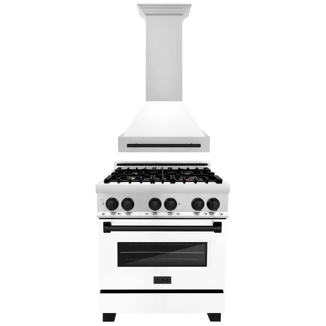 30 In. Dual Fuel Range and Range Hood in Stainless Steel N694