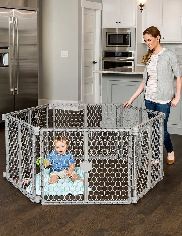 Plastic 192 inch Super Wide Baby Gate and Play Yard F72165