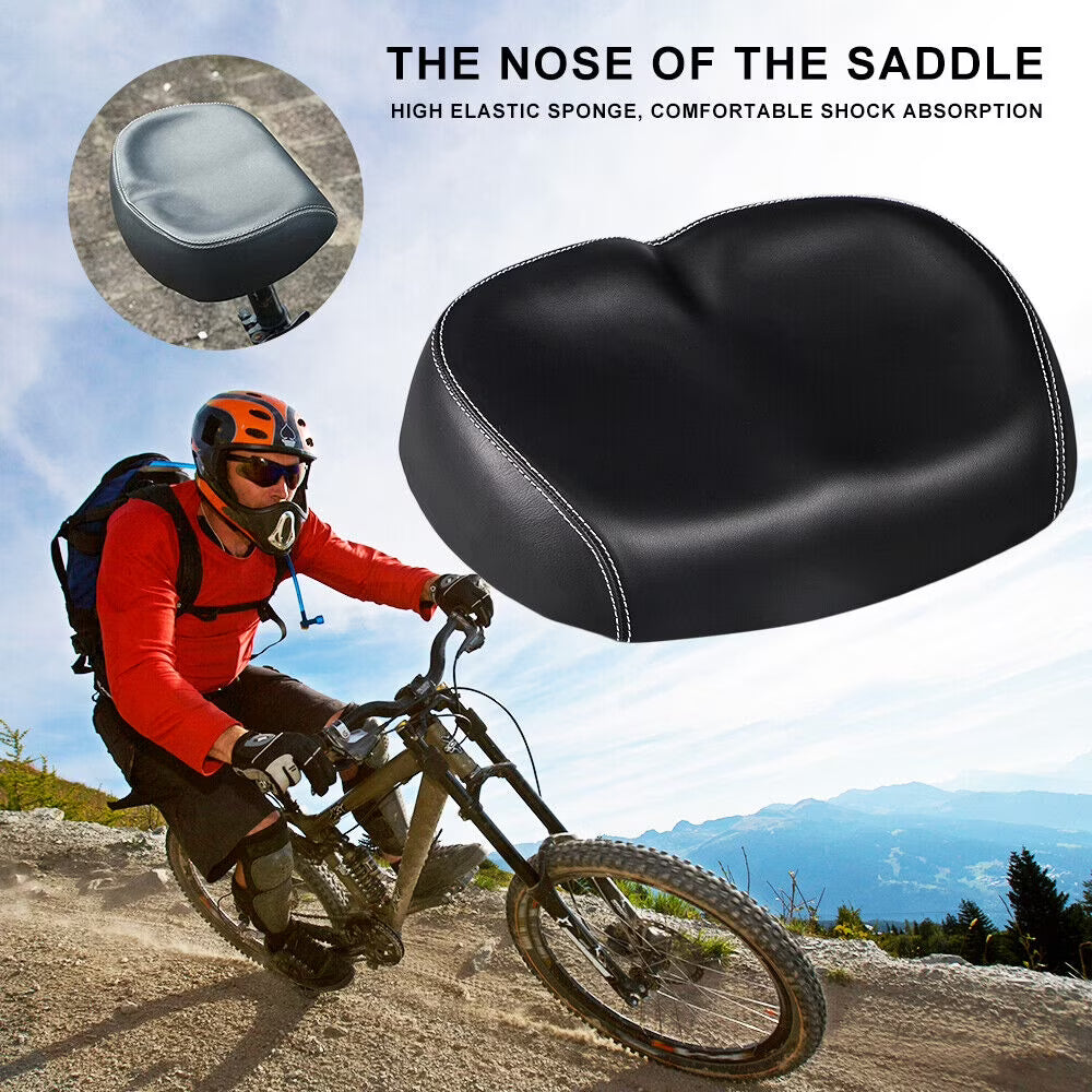 Black Sport Extra Wide Bicycle Seat Cushion I178251