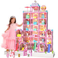 Pink Doll House with Furniture L665124