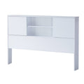White Twin Bookcase Headboard with 2 Open Cubbies G531103
