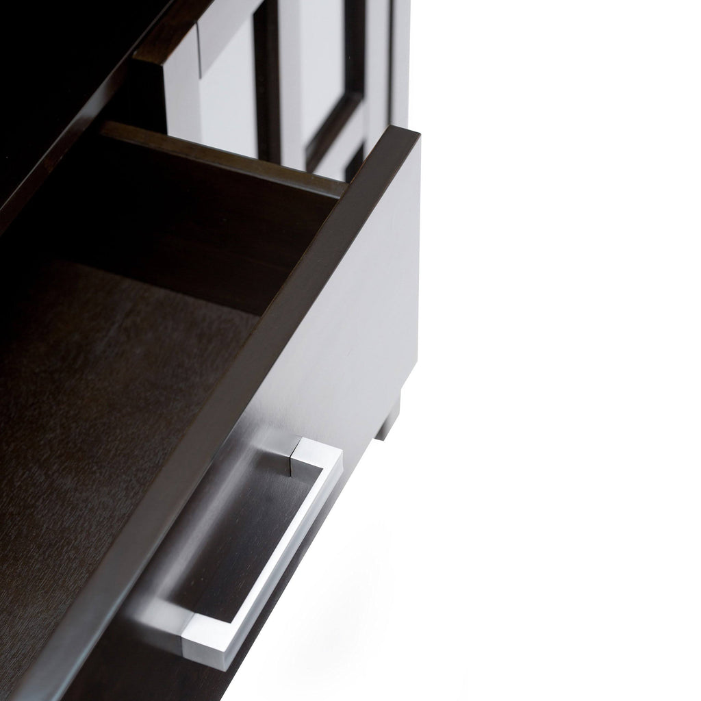 Dark Walnut Brown Tall TV Media Stand A381
