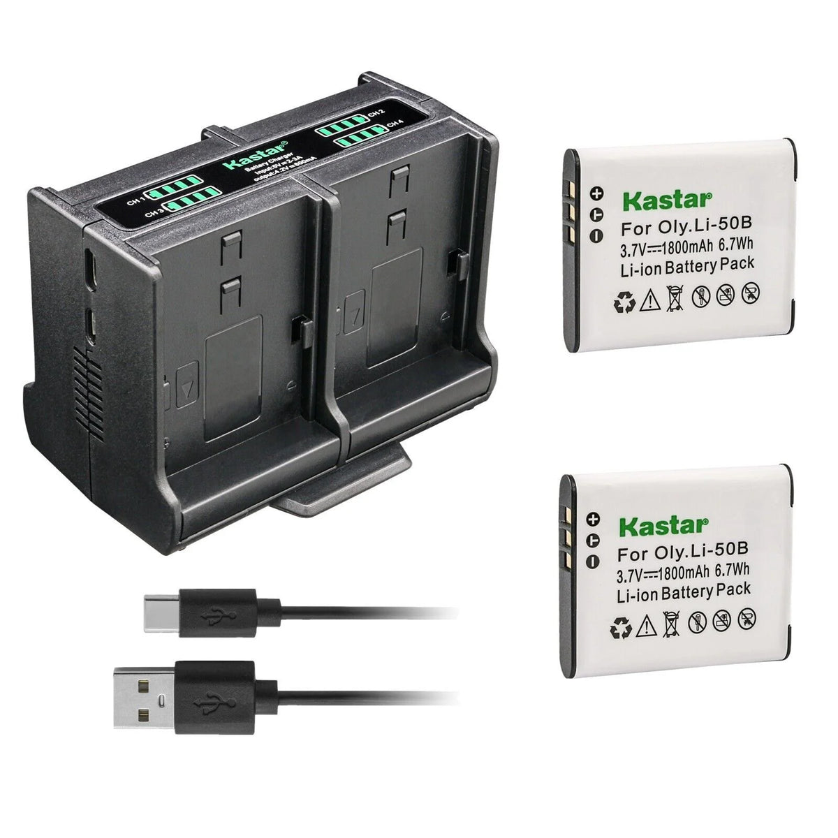 2-Pack Battery and Quadruple Charger E54088