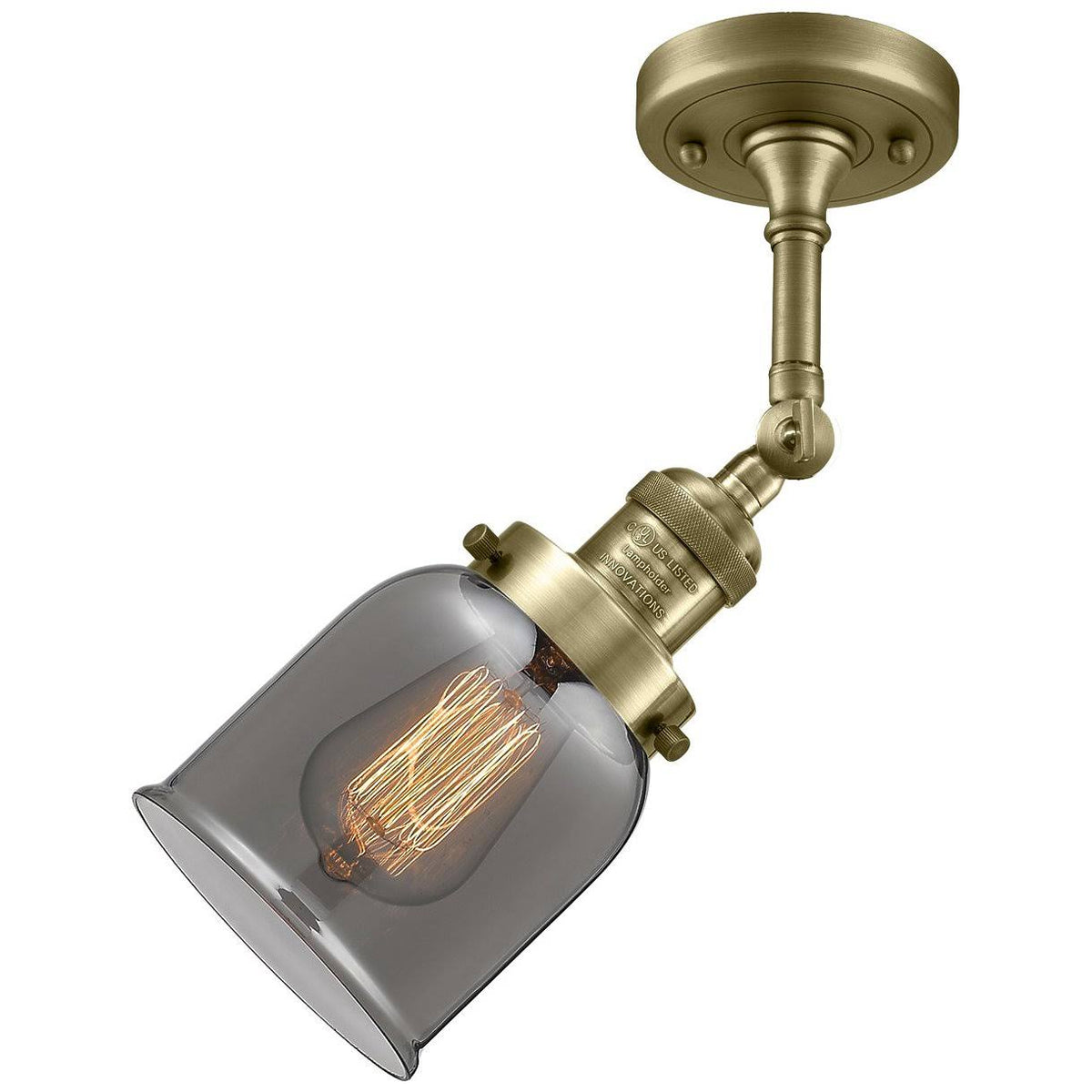 Antique Brass Semi Flush Mount Light P16854
