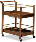 Walnut Brown Dark Bronze Trolleys and Carts H58597