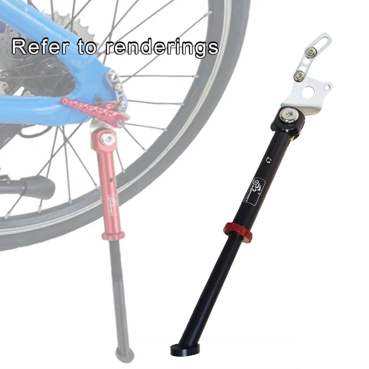 Black Aluminum Alloy Single Leg Bike Kickstand X871