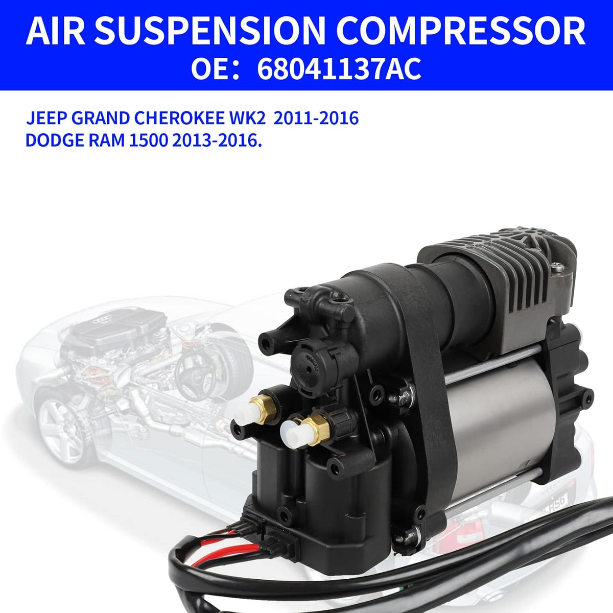 Air Suspension Compressor Pump Replacement For Grand Cherokee 3.6L V6 5.7L 6.4L V8 Z481304