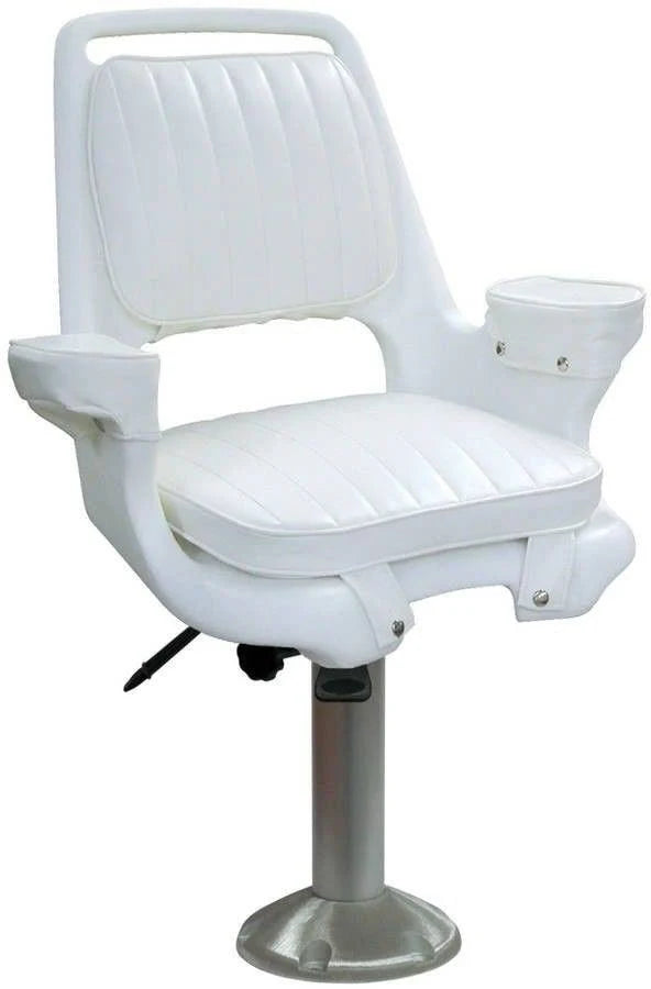 Chair with Fixed Height Pedestal and Seat Slide V8085