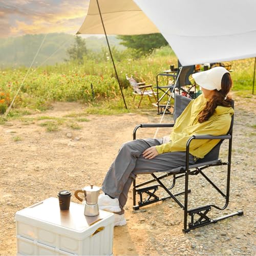 Blue Folding Camping Chair with Cup Holder I392759