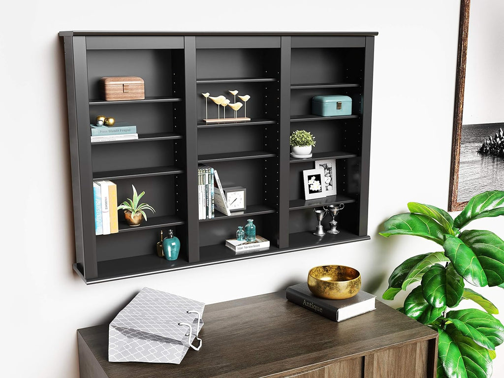 Black Wall Media Storage Rack N364