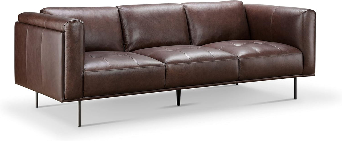 Brown Leather Sofa H449