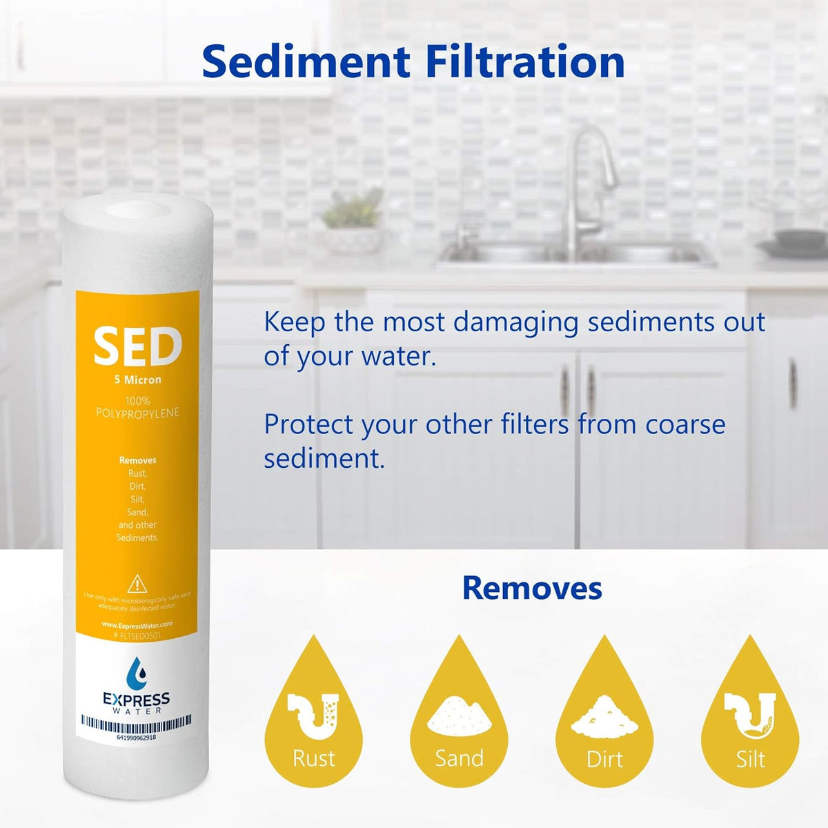 Reverse Osmosis System Replacement Filter Set, 21 Filters, 10 inch S6445
