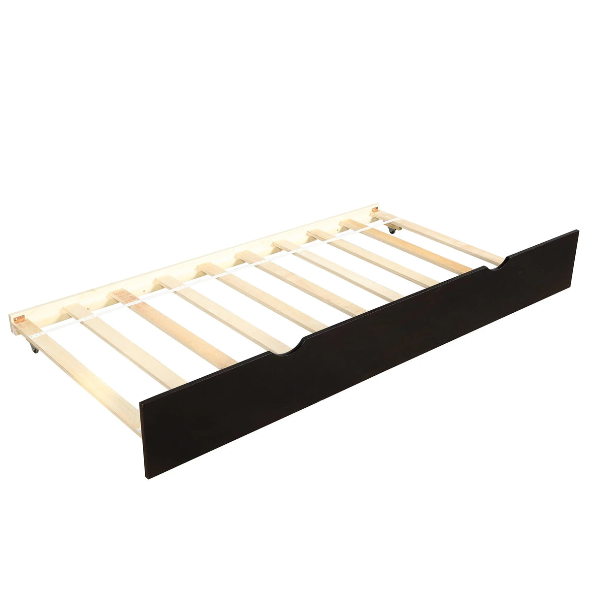 Espresso Twin Size Pine Wood Daybed with Trundle L594