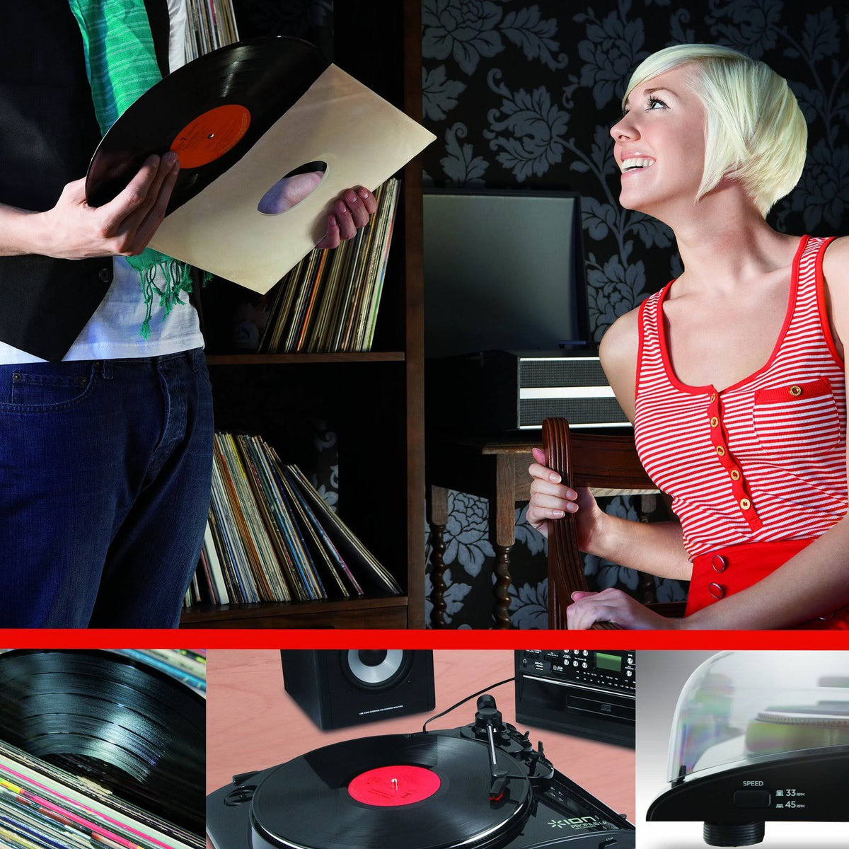 LP Vinyl-to-MP3 Turntable T877