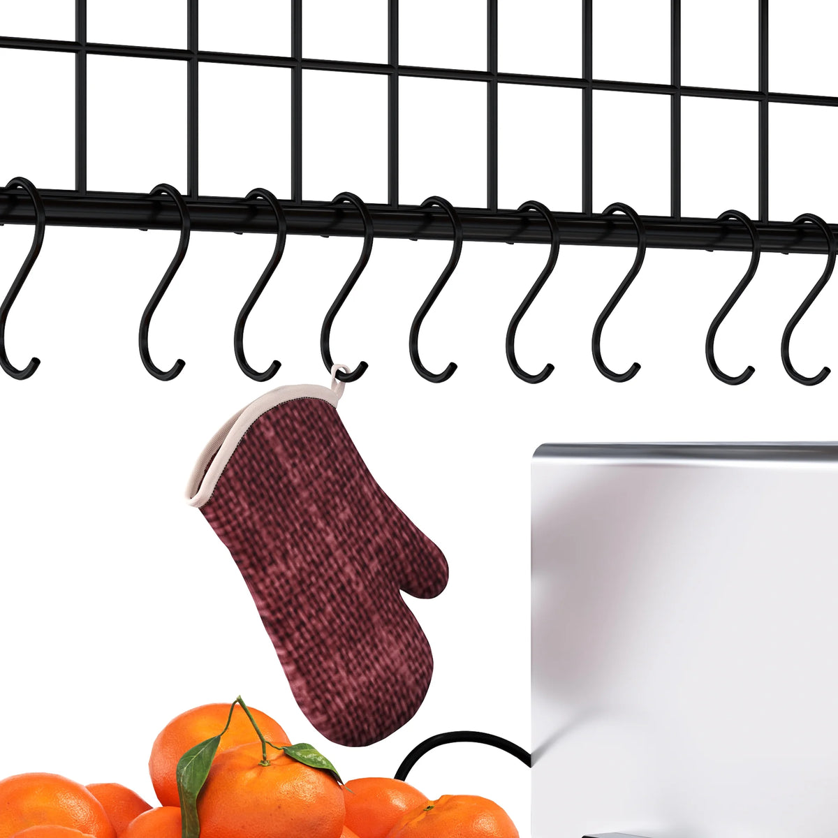 6-Tier Kitchen Microwave Oven Stand with Storage Cabinet and Wine Shelf A5225