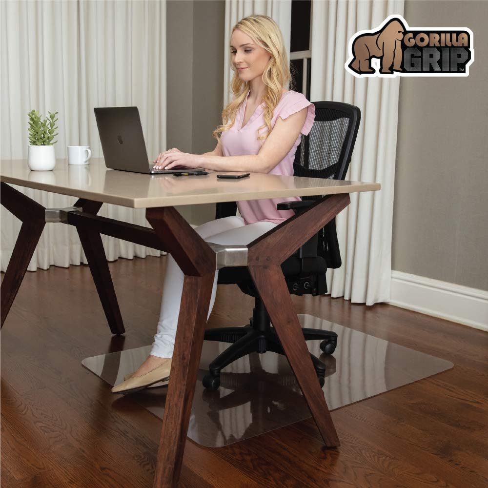 Transparent Polycarbonate Desk Chair Mat, 47x29 O10455