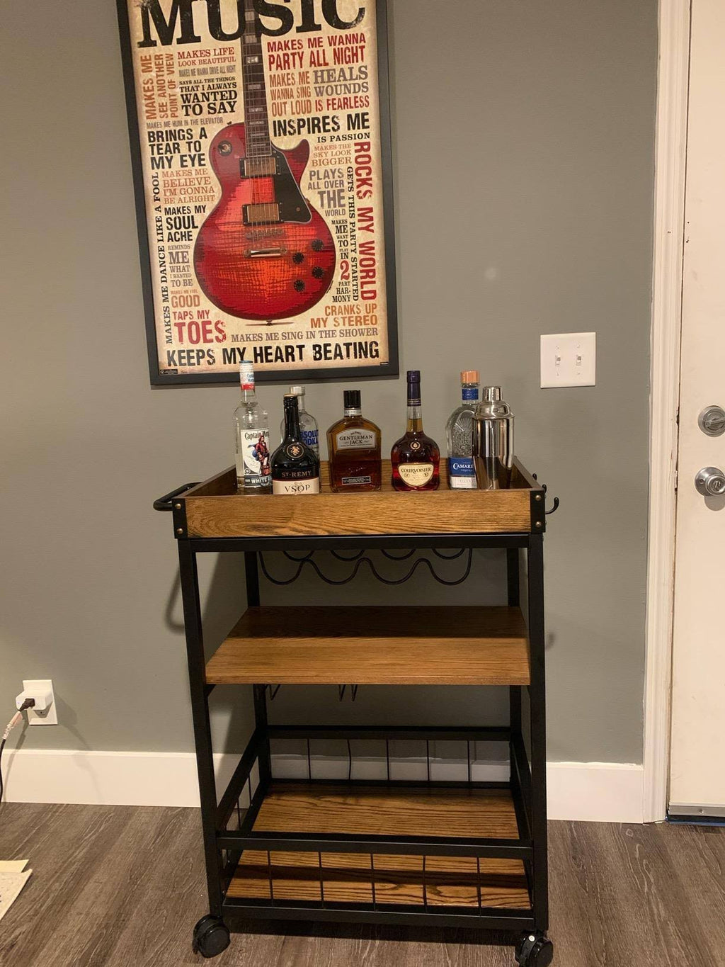 Black Kitchen Cart M9070