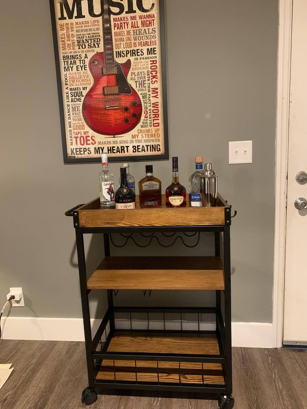 Black Kitchen Cart M9070