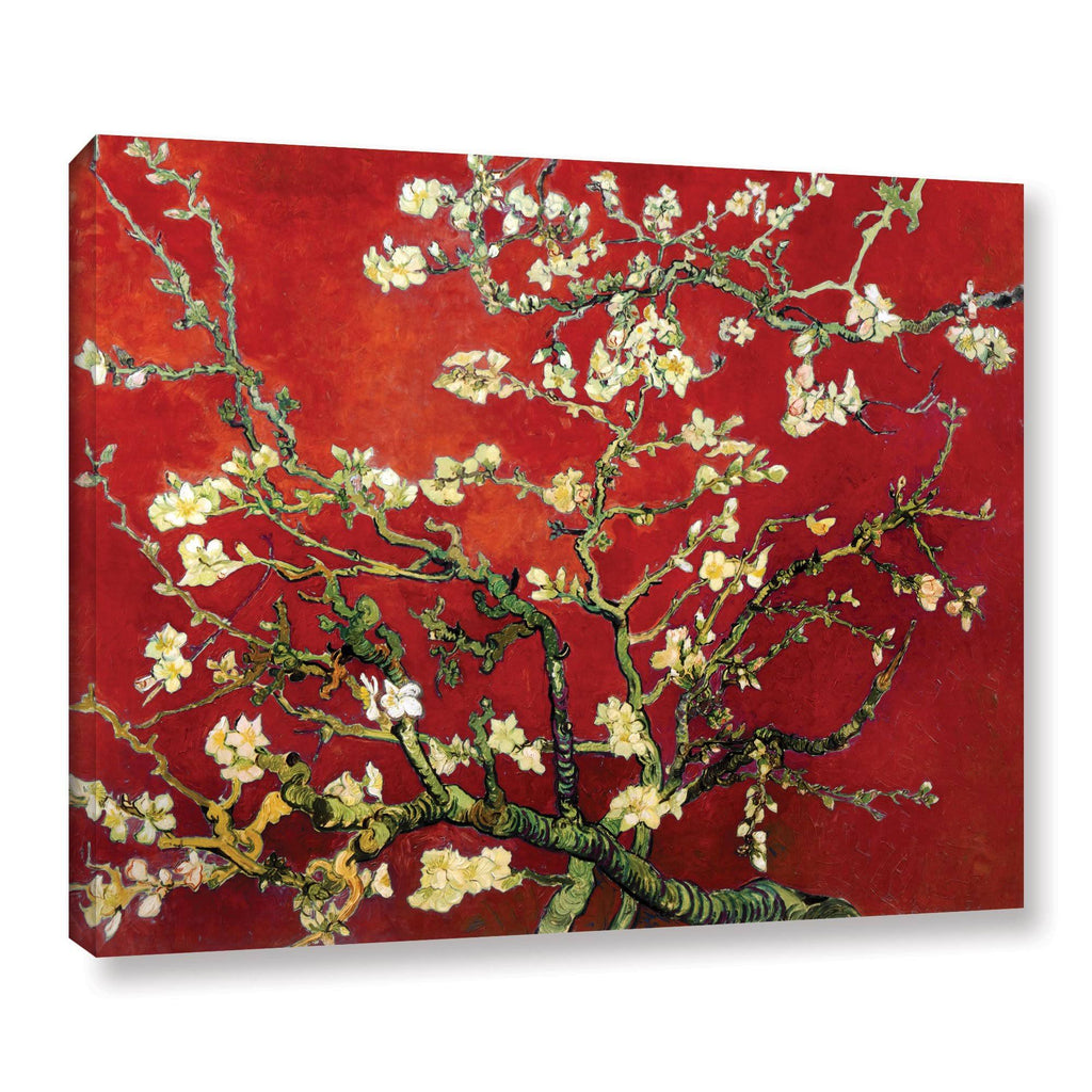 Red Blossoming Almond Tree Canvas 24x32 M92256