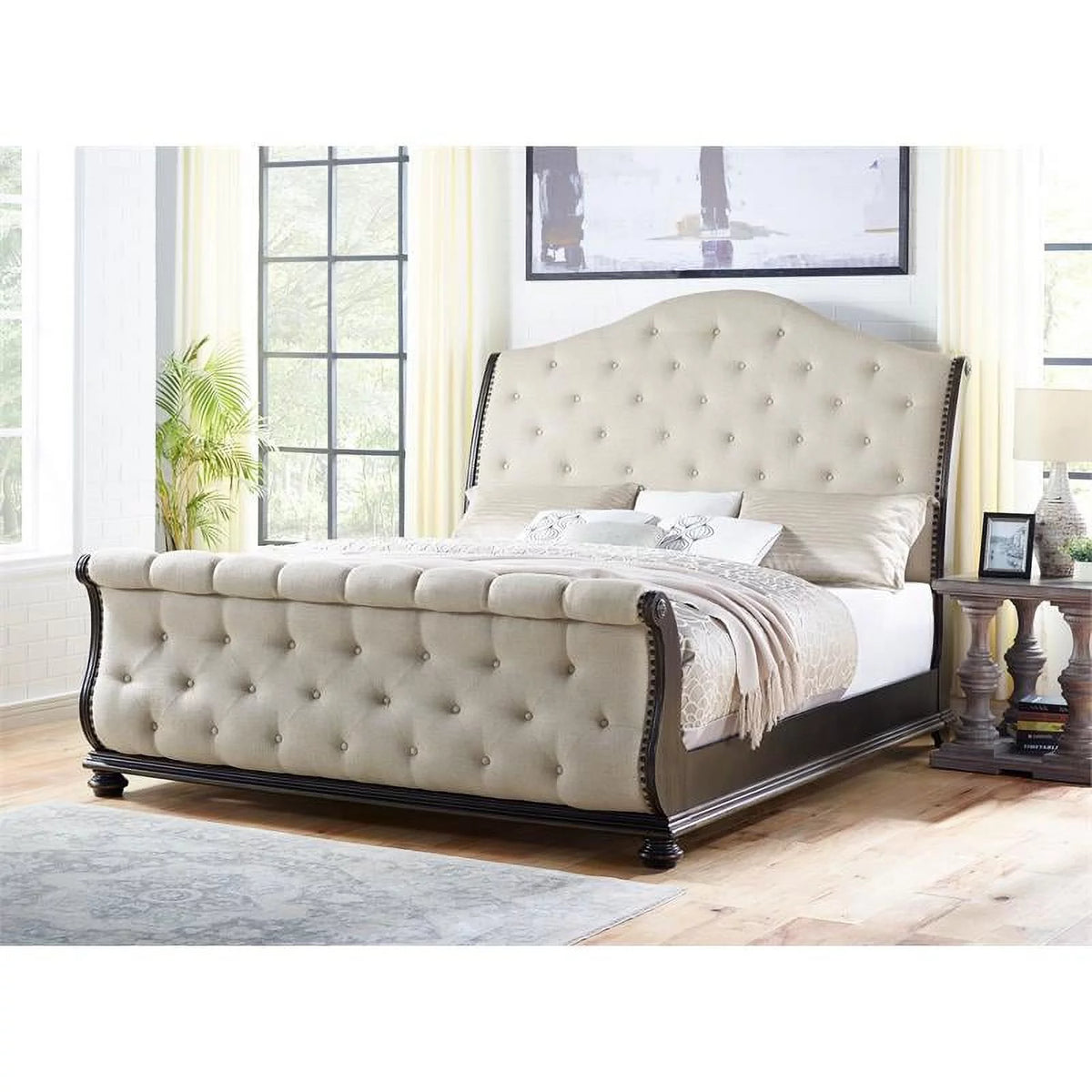 King Wood 6-Piece Sleigh Bedroom Set Z17244