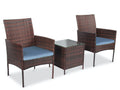 3 Piece Rattan Outdoor Furniture Set with Table U47186