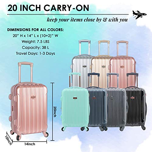 Midnight Blue Hardside Spinner Luggage, Carry-On 20-Inch S7176