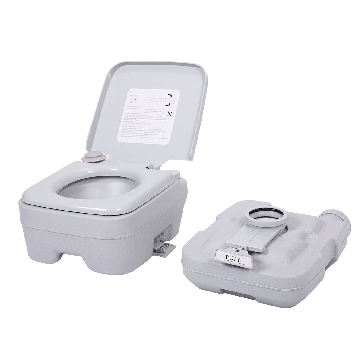 Lightweight 2.6 Gallon Flushable Camping Toilet S692333