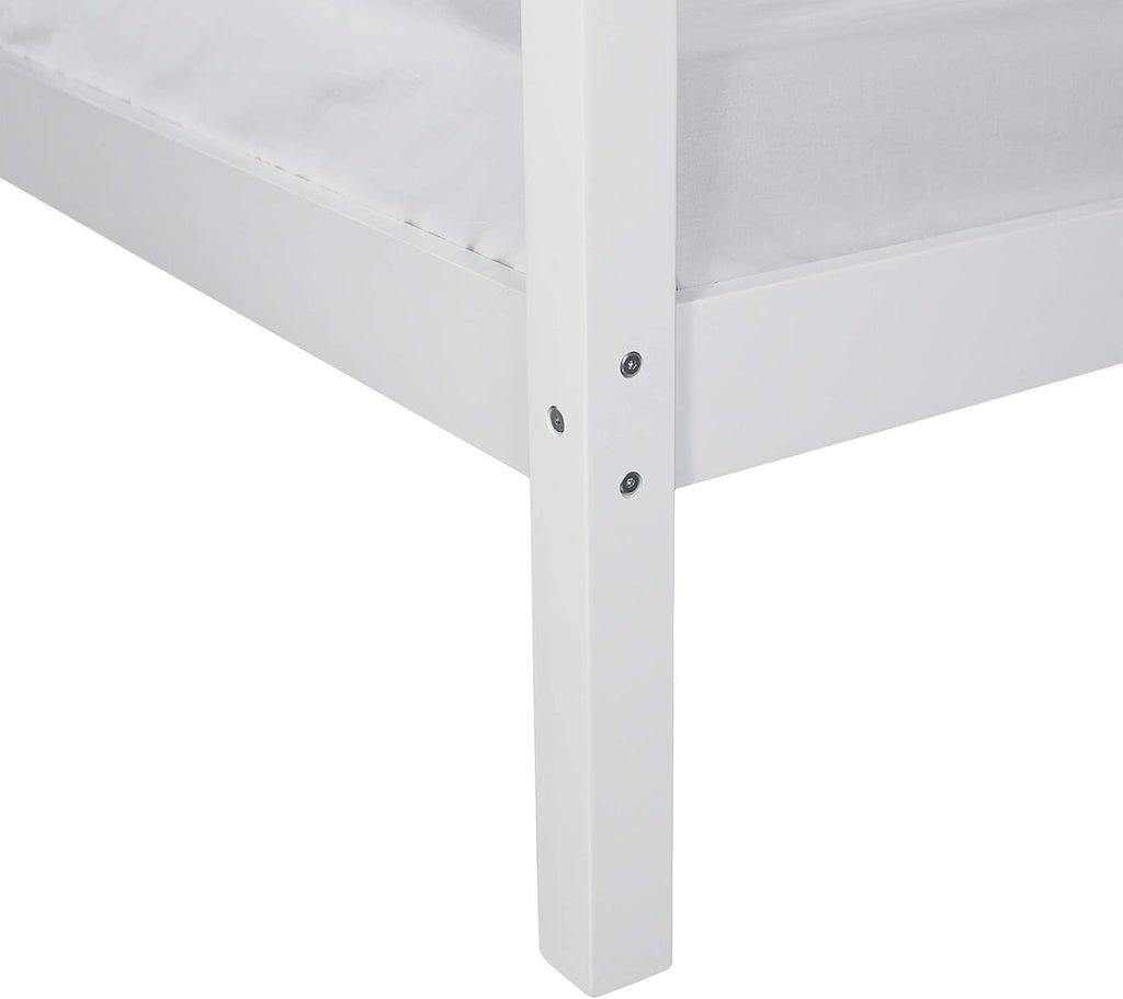 Wood Twin Size Canopy Bed E9114