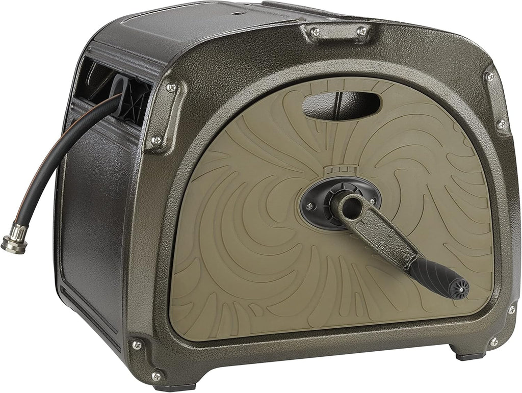Metal Hose Reel Box with Crank Handle, 150ft Capacity K66259