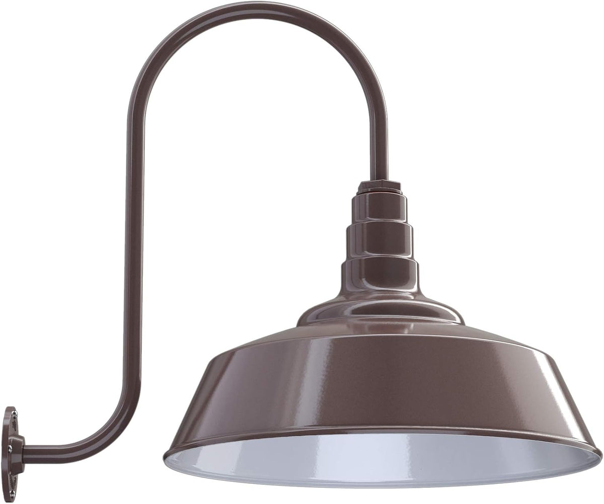 20 inch Dome Gooseneck Outdoor Wall Mounted Barn Light S38082