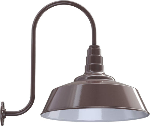 20 inch Dome Gooseneck Outdoor Wall Mounted Barn Light S38082