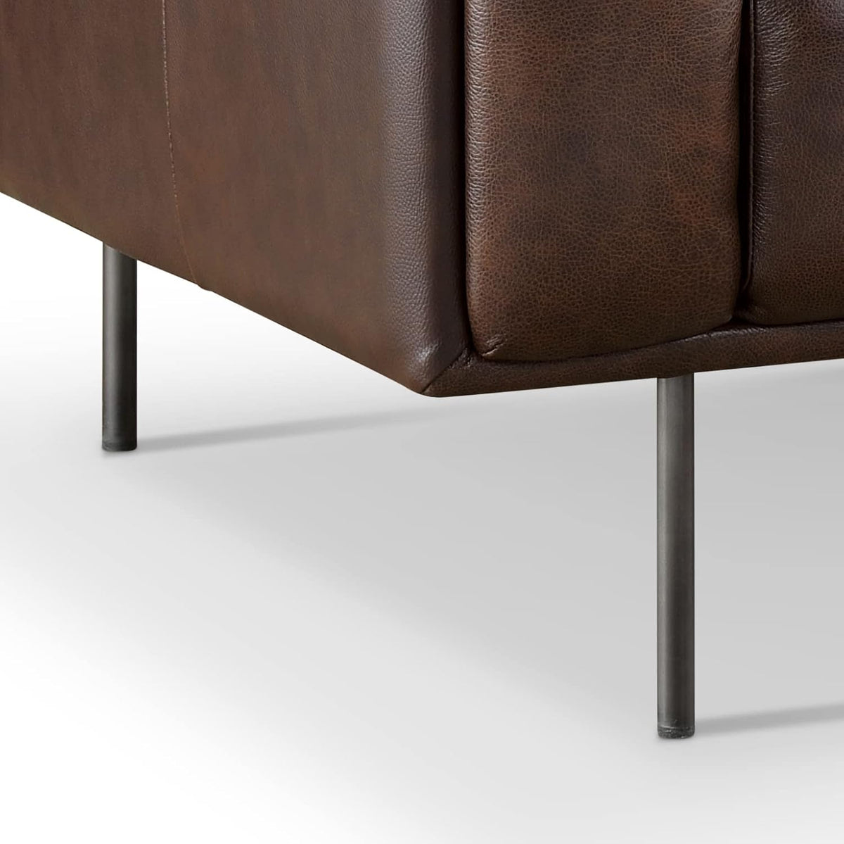Brown Leather Sofa H449