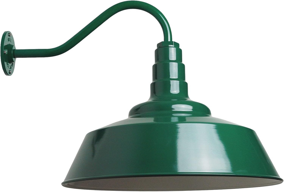 20 inch Dome Gooseneck Outdoor Wall Mounted Barn Light S38082