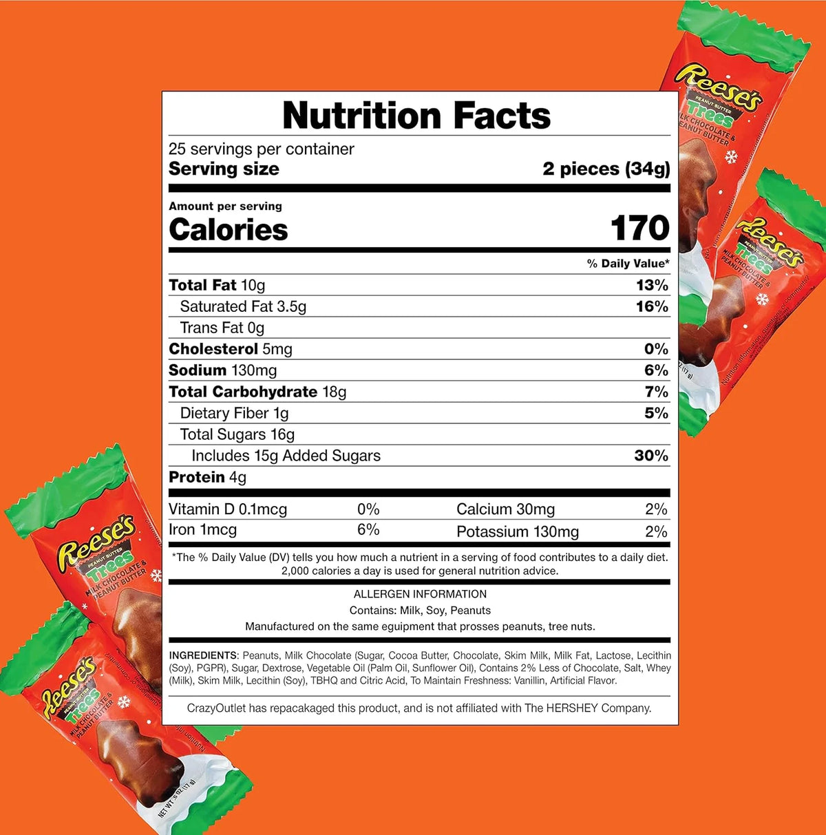 Milk Chocolate Peanut Butter Candy, Bulk 4 Pounds C456