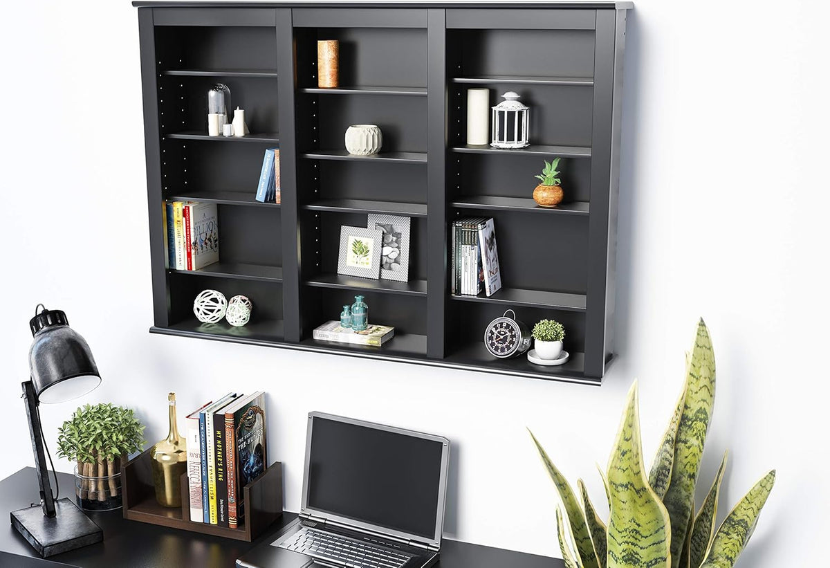 Black Wall Media Storage Rack N364