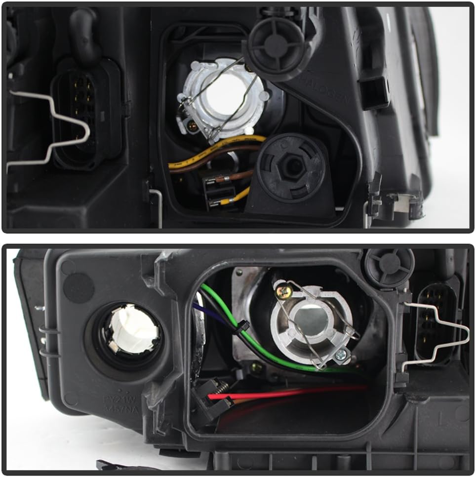 Black Projector Headlight Replacement Left+Right I9376