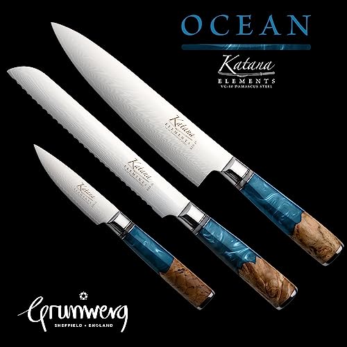 9 Piece Knife Block Set with Damascus Steel Blades K18765
