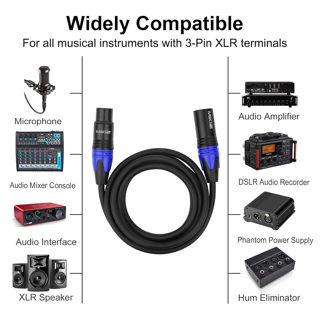 XLR Cables 25 ft 10 Color Coded Packs X67158