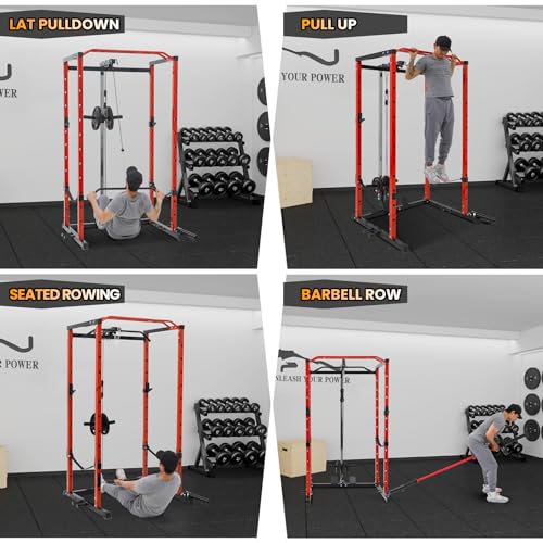 Multi-Functional Power Rack with Cable Pulley System Z496