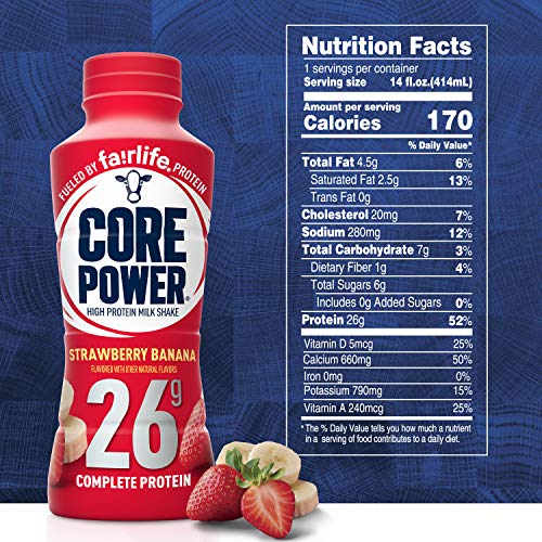 Chocolate 26g Protein Shake, 14oz, 12 Pack X823067