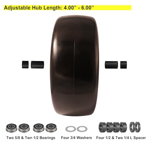 15x6.00-6 Flat Free Tire and Wheel Assembly I7582