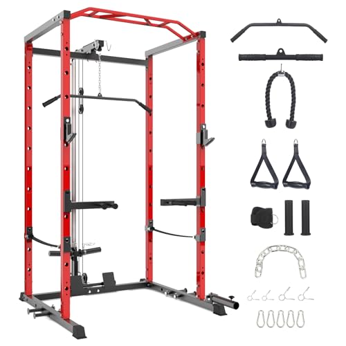 Multi-Functional Power Rack with Cable Pulley System Z496