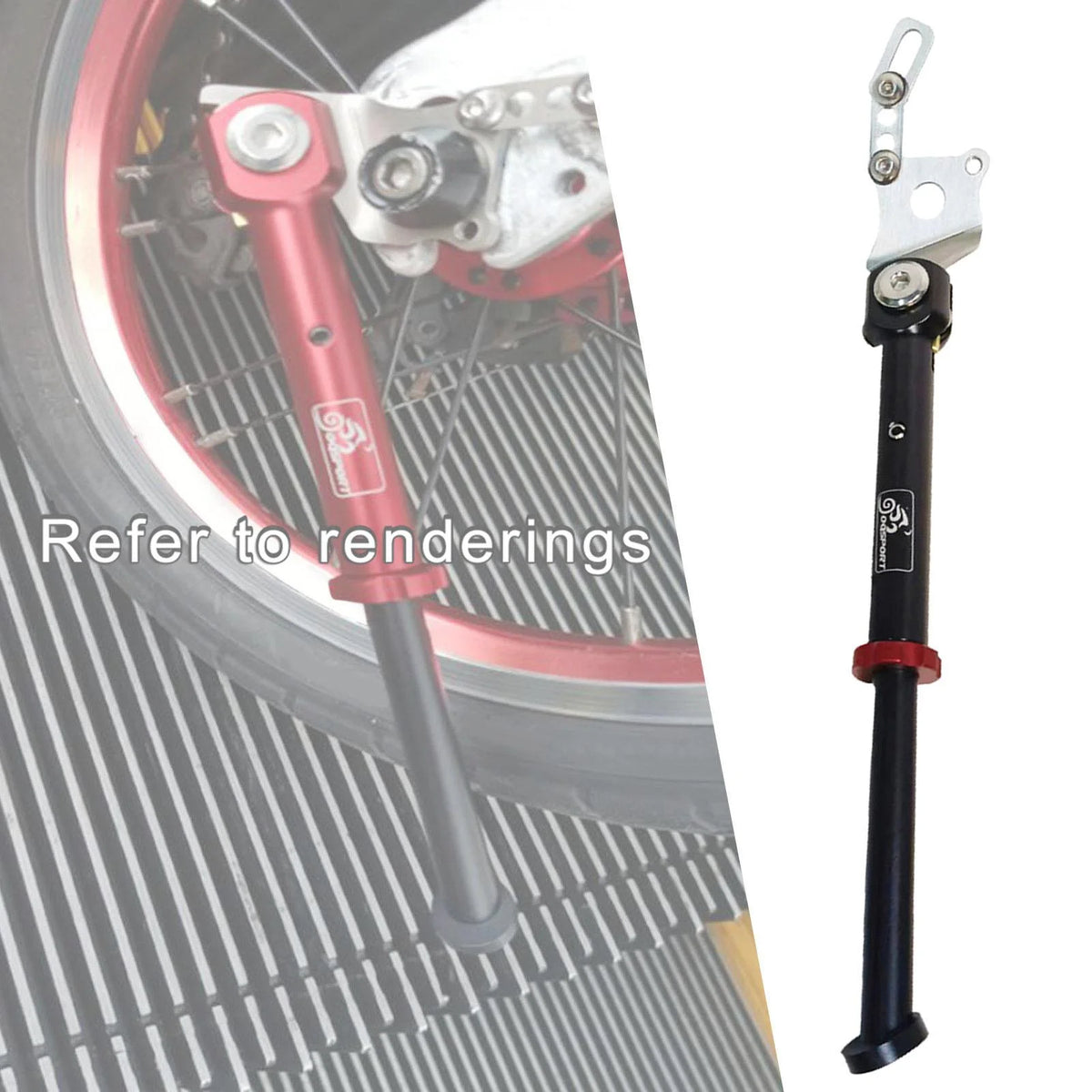 Black Aluminum Alloy Single Leg Bike Kickstand X871