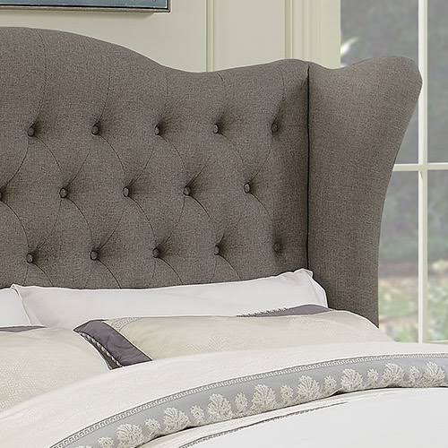 Queen Grey Upholstered Bed S3114