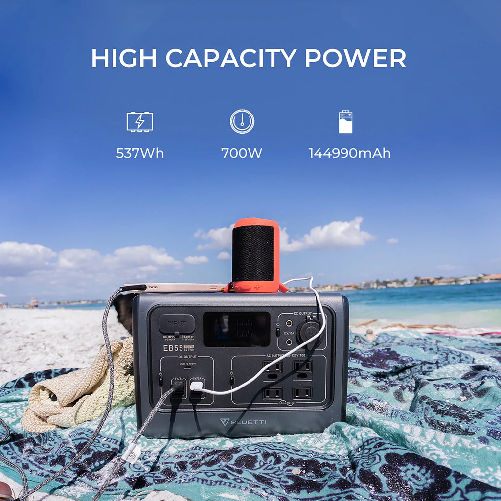 Portable Power Station 537Wh 700W AC Outlets Y919