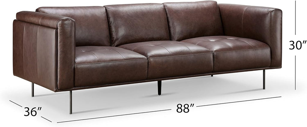 Brown Leather Sofa H449