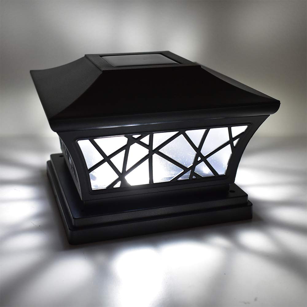 8 Pack Bronze Solar Post Light Frosted Lens SMD LED Square C19241